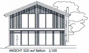 SÜDANSICHT GEBLANTES HAUS